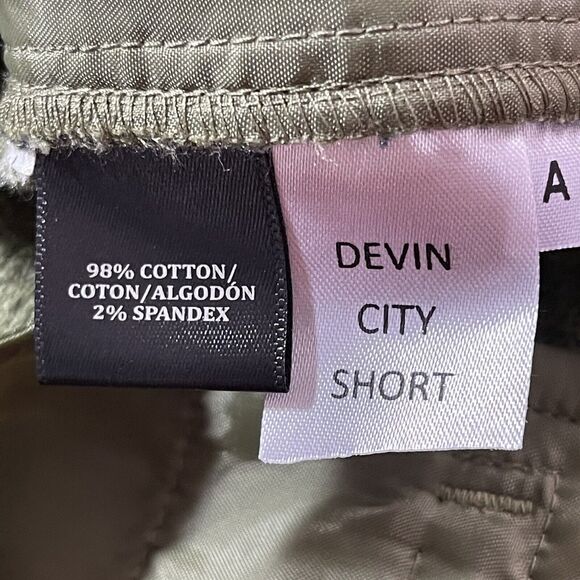 Ann Taylor Devin City Shorts Womens Size 8 Green Black Palm Leaf Print Tailored - Picture 9 of 11